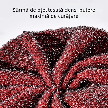 Set japonez pentru curățare în bucătărie, 3 piese: perii din sârmă de oțel și bureți pentru vase