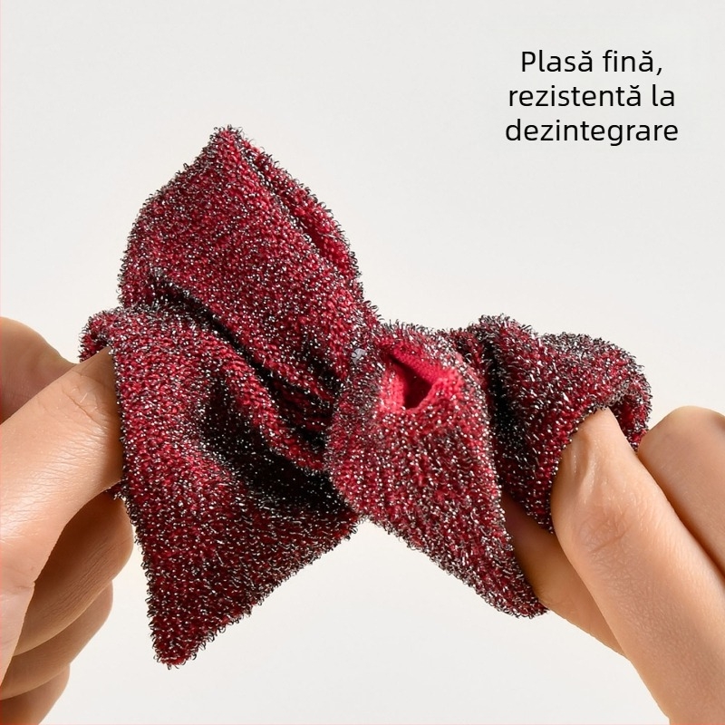Set japonez pentru curățare în bucătărie, 3 piese: perii din sârmă de oțel și bureți pentru vase