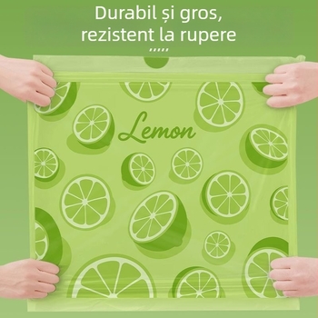 100 de pungi de gunoi pentru uz casnic, cu șnur, verzi lime, extra groase, pentru bucătărie, rezistente la rupturi