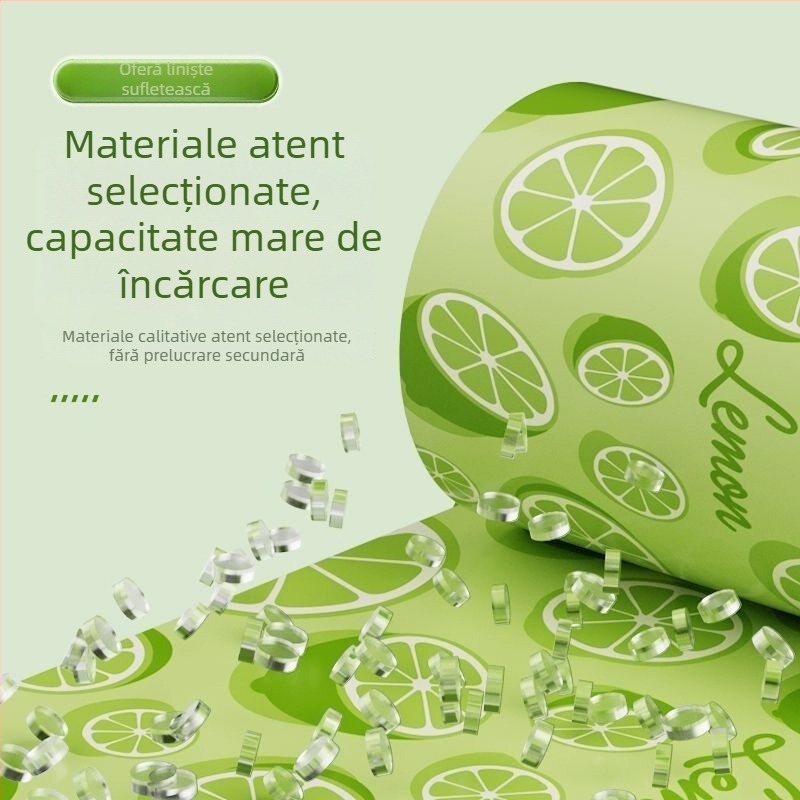 100 de pungi de gunoi pentru uz casnic, cu șnur, verzi lime, extra groase, pentru bucătărie, rezistente la rupturi
