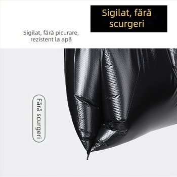 Saci de gunoi pentru uz casnic, îngroșate, mărimi medii și mari, negre, de unică folosință, pentru bucătărie, cu mânere
