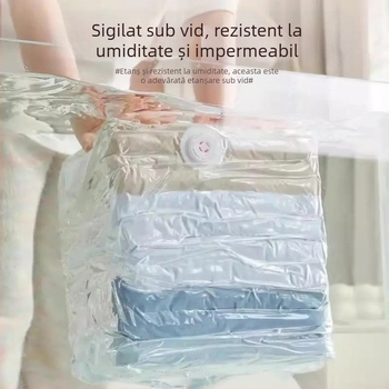 Sac de vid X pentru compresie 3D, fără pompă, utilizare dublă, transparent, capacitate mare, rezistent la umezeală