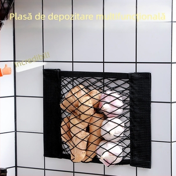Geantă de depozitare din plasă pentru perete, organizator cub pentru ușa dulapului, cu Velcro, pentru șosete și lenjerie