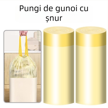 100 saci de gunoi menajeri, cu șnur, de mari dimensiuni, groși, pentru gunoi de bucătărie