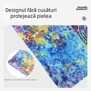Șal magic pentru ciclism cu protecție solară, mască facială cu acoperire integrală, mască facială versatilă, fular subțire din Ice Silk pentru gât, pentru exterior și pescuit.