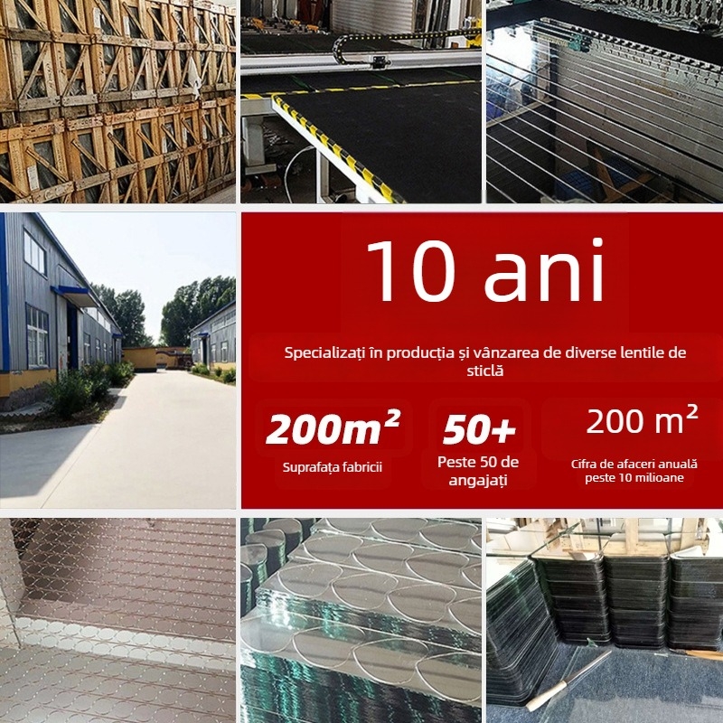 Lentilă de sticlă pentru oglindă de machiaj LED, oglindă mică neregulată, tăiere DIY pentru forme speciale din sticlă cosmetică