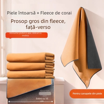 Prosop de curățare din suede pentru canapea din piele și mobilier din lemn masiv, absorbant, fără scame, pentru ștergerea geamului