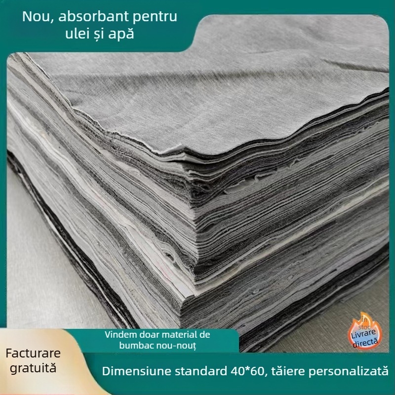 Cârpă industrială multicoloră din bumbac, absorbantă pentru apă și ulei, fără scame, bucată mare de pânză pentru curățare