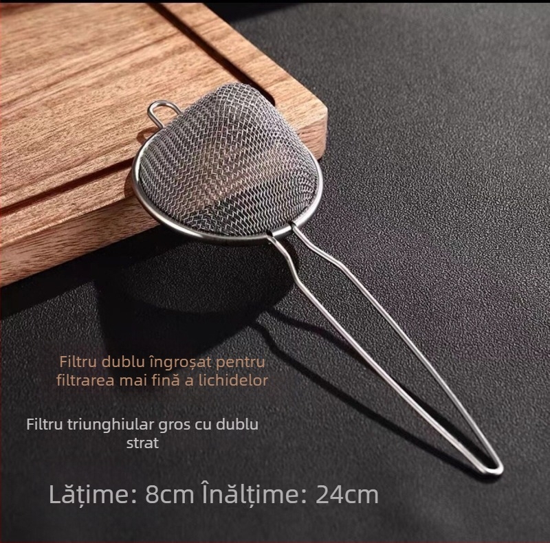 Filtru de gheață pentru barman, lingură-filtru pentru cocktail cu dublu strat