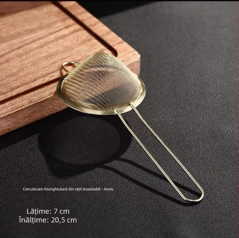 Filtru de gheață pentru barman, lingură-filtru pentru cocktail cu dublu strat