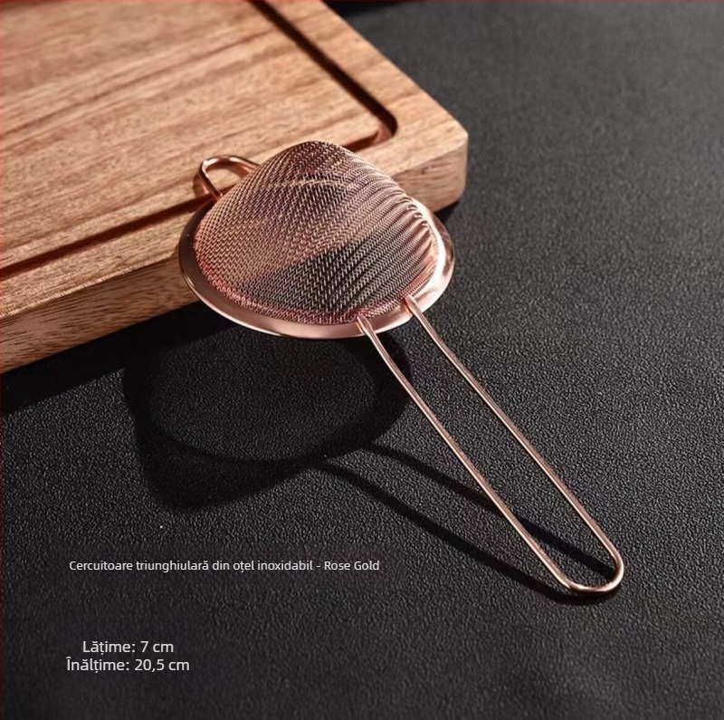 Filtru de gheață pentru barman, lingură-filtru pentru cocktail cu dublu strat