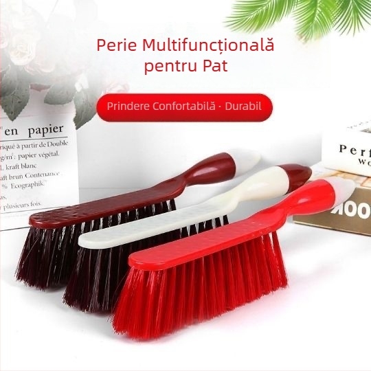 Perie mare de curățare cu mâner lung, în culori candy, pentru pat, canapea și lenjerie de pat