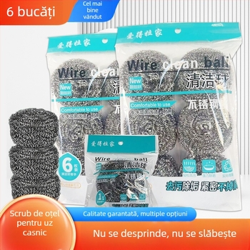 Bilă din oțel inoxidabil pentru curățarea oalelor și a farfuriilor