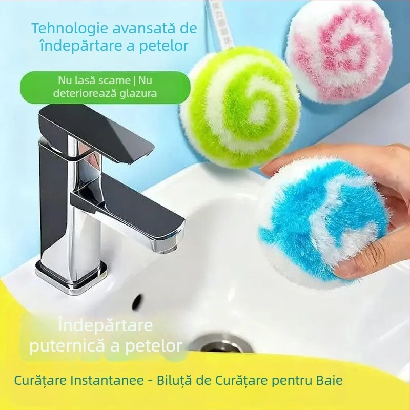 Bilă de Curățare și Perie Multifuncțională pentru Blaturi și Chiuvete de Baie