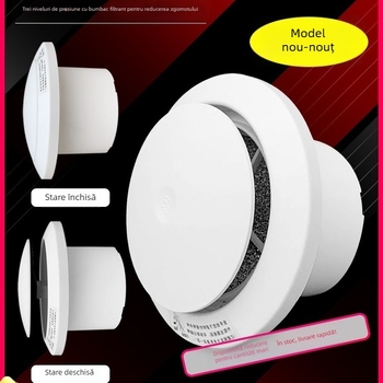 Intrare/ieșire circulară de aer natural pentru sistemul interior de aer proaspăt, cu filtrare și reducere a zgomotului (ABS plastic)