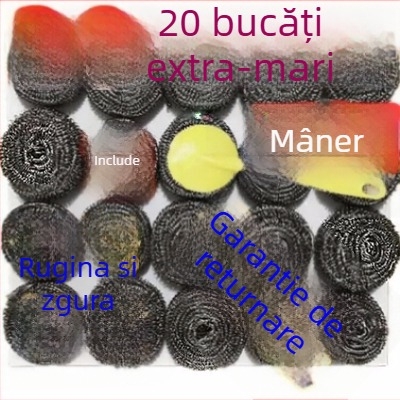 20 mingi mari din oțel inoxidabil pentru curățarea vaselor