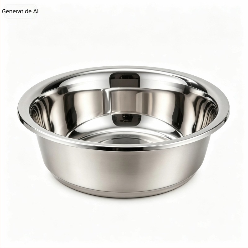 Vas multipurpose din oțel inoxidabil 304, grosime extra, pentru spălat legume, utilizare în bucătărie, amestecarea ouălor, frământarea aluatului, amestecarea ingredientelor și servirea supei.