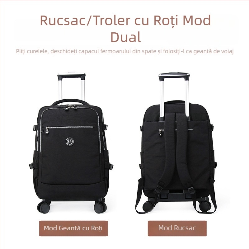 Rucsac de voiaj cu roți universale, model nou, capacitate 20–35 L, pliabil, pentru călătorii, unisex
