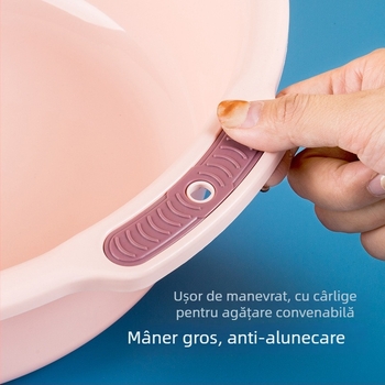 Vas de plastic pentru uz casnic, pentru spălat fața și hainele, în diferite dimensiuni, cu pereți mai groși, potrivit pentru cămine studențești și spălarea picioarelor