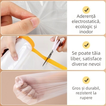 Acoperire de unică folosință pentru praf pentru paturi și canapele, folie de protecție pentru mobilier, lungime 20 m