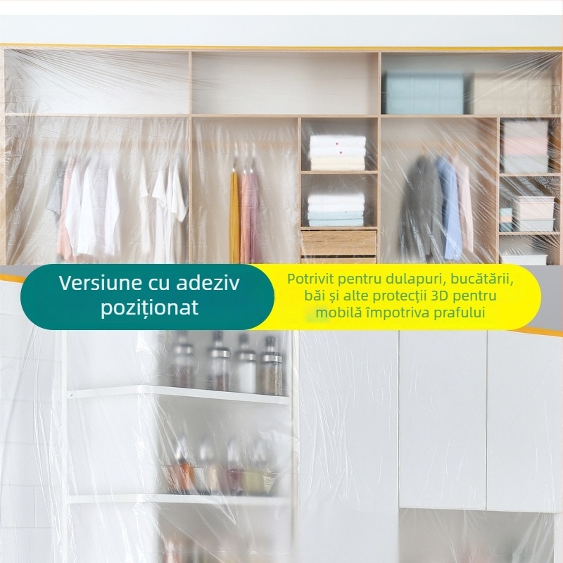 Acoperire biodegradabilă pentru praf pentru pat și mobilier, folie de plastic de unică folosință, protecție împotriva prafului acasă