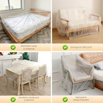 Husă pentru canapea-pat cu acoperire totală, protecție anti-praf, margine elastică, dimensiune mare