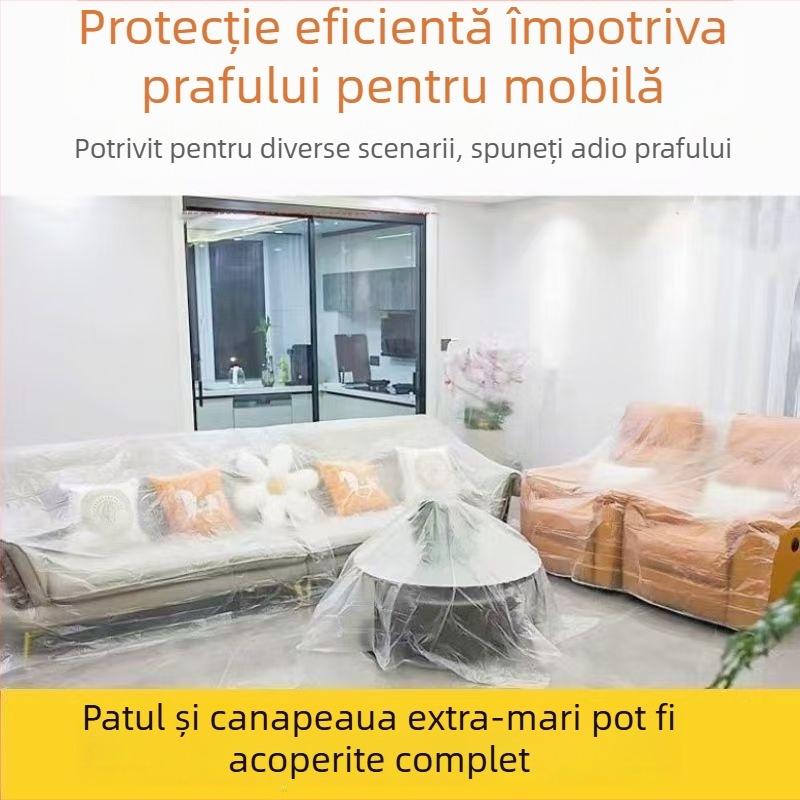 Husă pentru canapea-pat cu acoperire totală, protecție anti-praf, margine elastică, dimensiune mare