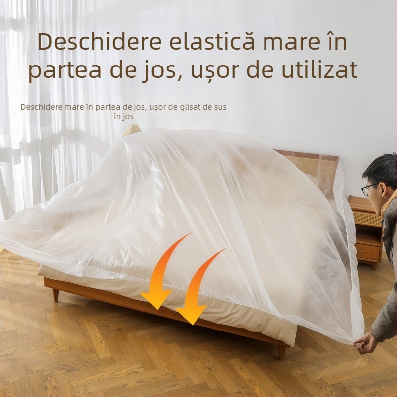 Husă pentru canapea-pat cu acoperire totală, protecție anti-praf, margine elastică, dimensiune mare
