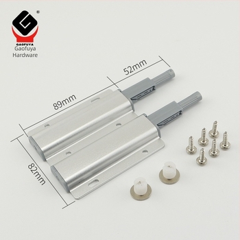 Gaofuya Aluminiu spațial - amortizor cu două uși, cu magnet, finisaj argintiu șlefuit – accesorii hardware mobilier, pentru mobilier, dulapuri și tatami