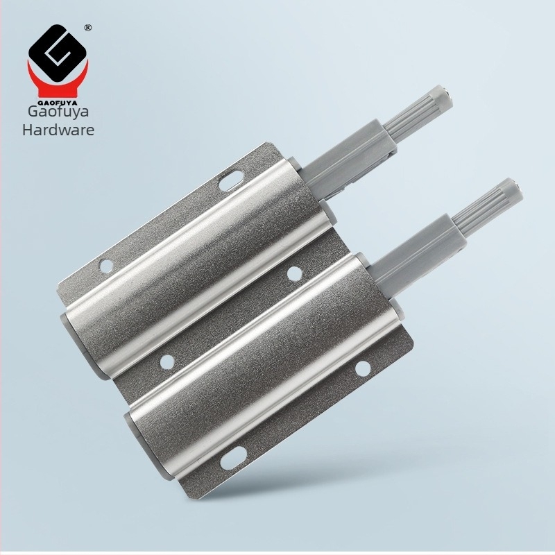 Gaofuya Aluminiu spațial - amortizor cu două uși, cu magnet, finisaj argintiu șlefuit – accesorii hardware mobilier, pentru mobilier, dulapuri și tatami