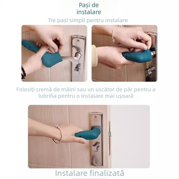 Husă din silicon pentru mâner de ușă – protecție antișoc pentru ușile de baie și dormitor, anti-static, îngroșat