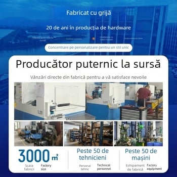 Mâner din nylon plastic negru cu capac, XAB71 pătrat pentru mobilier industrial
