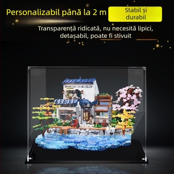 Cutie de afișaj din acrilic transparent pentru model cu blocuri Dali Erhai Moon