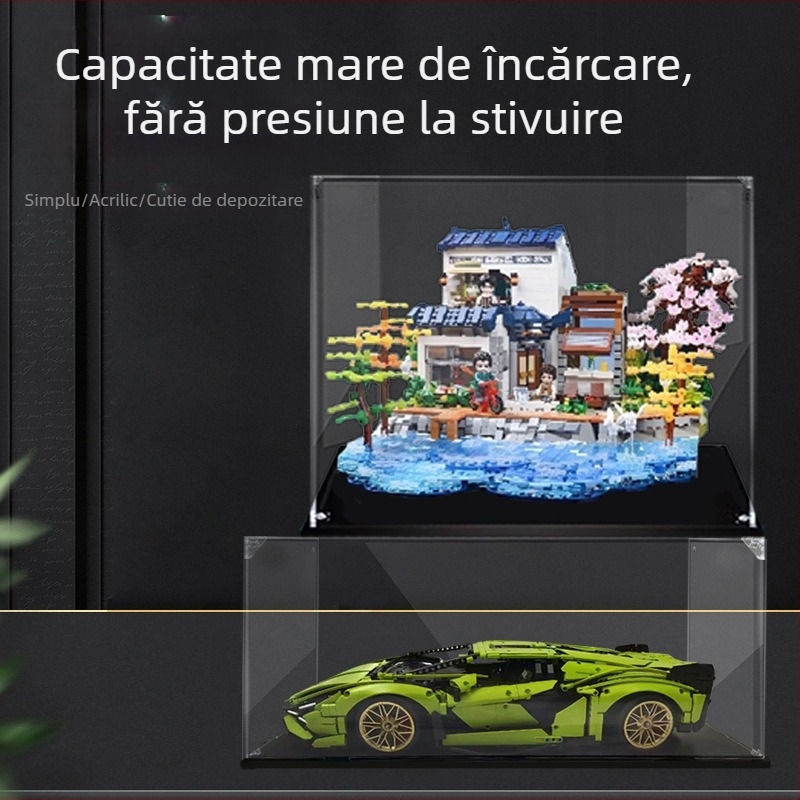 Cutie de afișaj din acrilic transparent pentru model cu blocuri Dali Erhai Moon