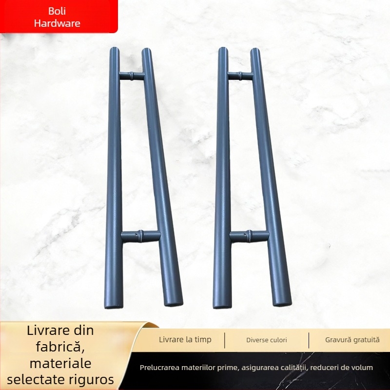 Mâner pentru ușă din aliaj de aluminiu pentru sticlă, pentru uși glisante, fără cadru, îngroșat