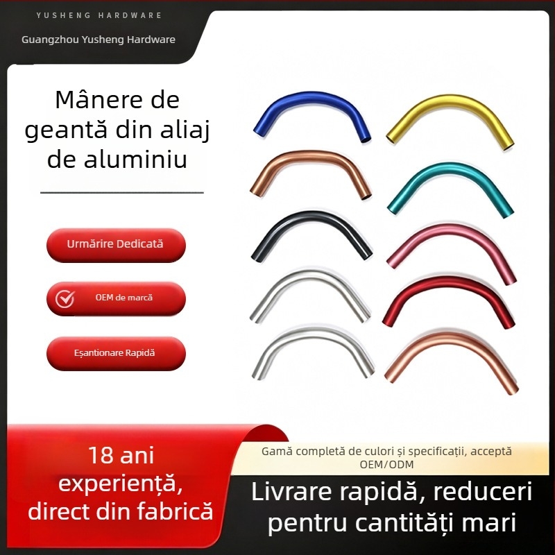 Mânere din aliaj de aluminiu pentru genți, bagaje, genți pentru laptop, rucsaci și genți tote