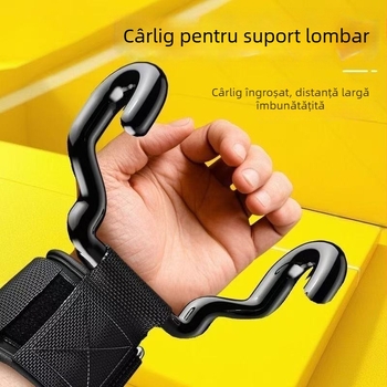 Mănuși de susținere a încheieturii pentru tracțiuni cu cârlig de asistență, priză anti-alunecare pentru deadlift, unisex
