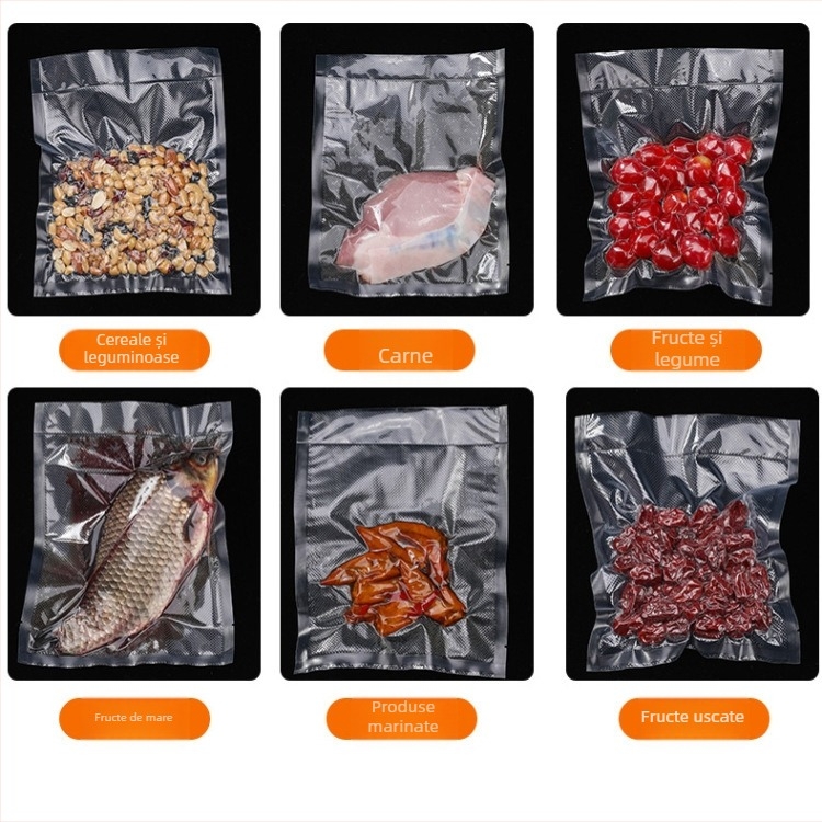 Pungi transparente pentru vid pentru alimente, sigilare termică, pentru uz casnic și comercial