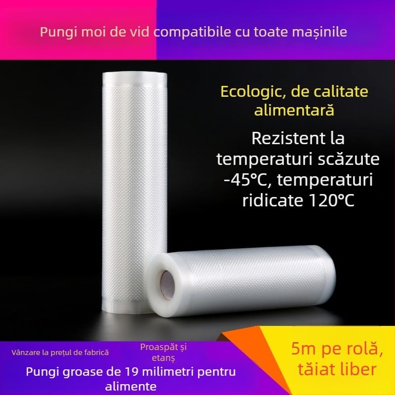 Pungi transparente pentru vid pentru alimente, sigilare termică, pentru uz casnic și comercial