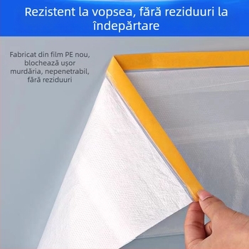 Film transparent autoadesiv, protecţie împotriva prafului pentru mobilier de cămin şi mascarea pereților în timpul zugrăvelii