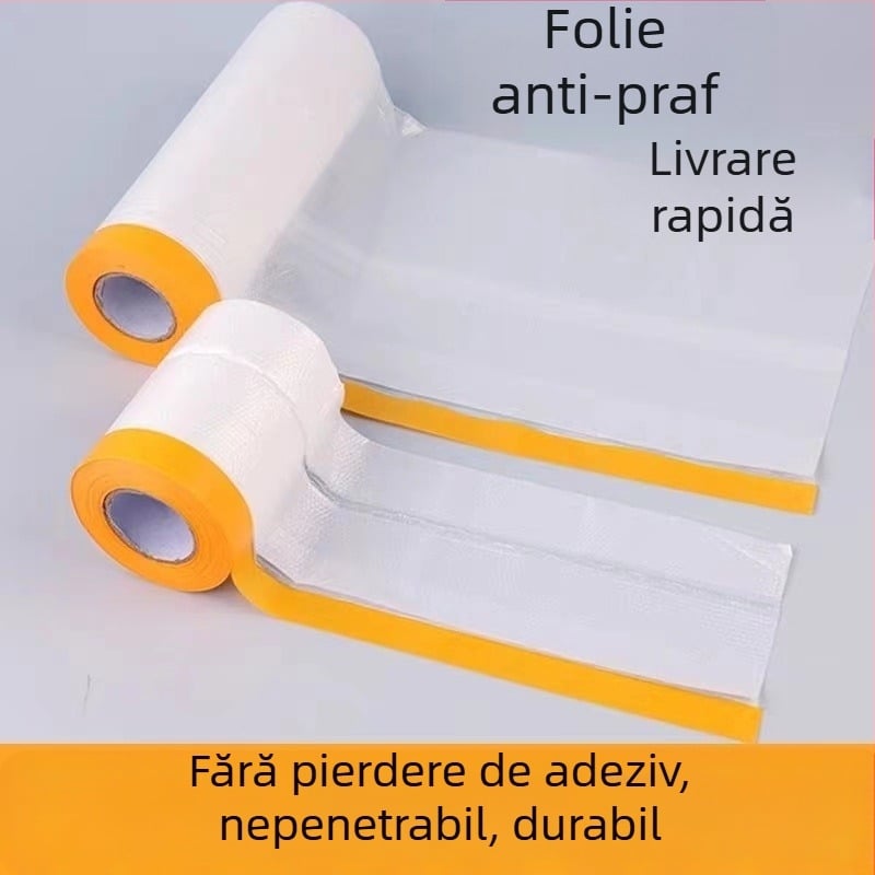 Film transparent autoadesiv, protecţie împotriva prafului pentru mobilier de cămin şi mascarea pereților în timpul zugrăvelii