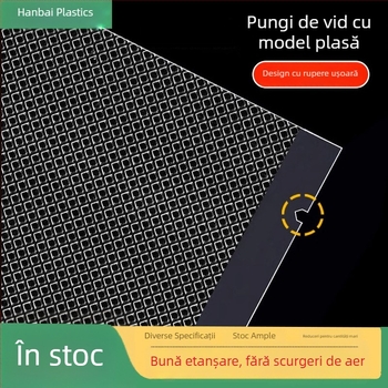 Saci vid cu model plasă pentru ambalarea alimentelor, saci vid de calitate alimentară, compatibili cu mașinile de sigilat, pentru conservarea alimentelor gătite