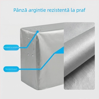 Husă de praf din Oxford pentru aer condiționat și frigider, impermeabilă și rezistentă la razele soarelui, țesătură cu acoperire argintie, protecție împotriva ploilor pentru echipamente