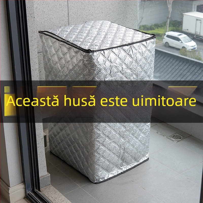 Husă pentru mașina de spălat, impermeabilă, închisă complet pe toate părțile, protecție împotriva prafului.