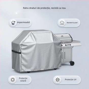 Husă pentru grătar din 210D Oxford, impermeabilă și antipraf pentru echipamente de exterior