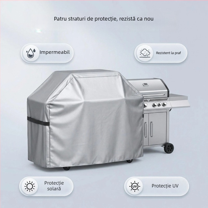 Husă pentru grătar din 210D Oxford, impermeabilă și antipraf pentru echipamente de exterior