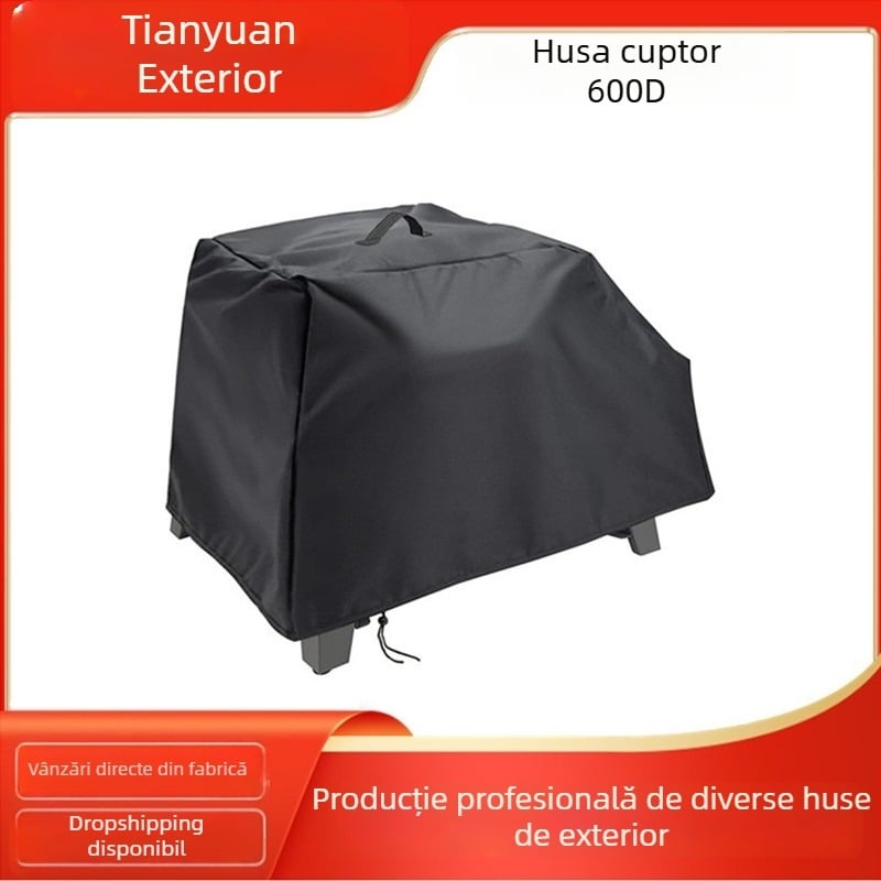 Husa de protecție pentru cuptorul de pizza de curte, 3 în 1, material Oxford 600D, husă de protecție pentru grill exterior