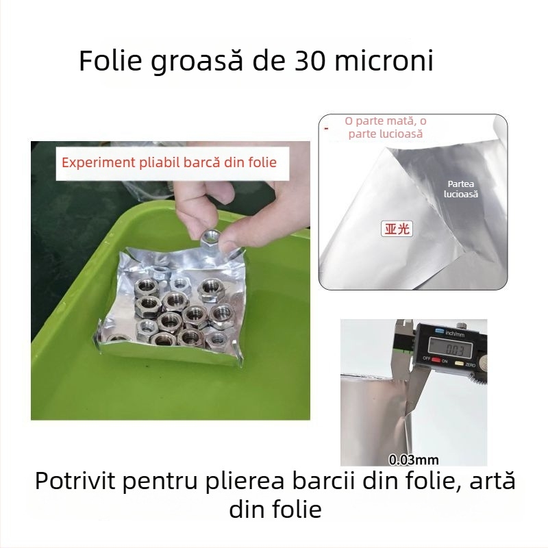 Folie de aluminiu de 30 mm pentru artă și predarea fizicii, material pentru modelarea naufragiilor
