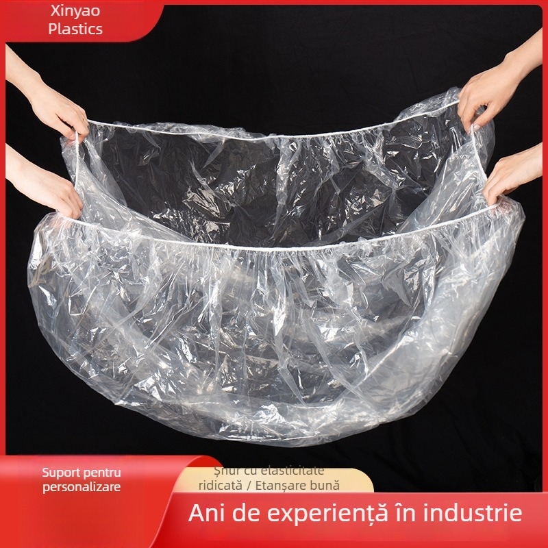 Geantă pătrată anti-praf pentru echipamente, mare, cu șnur elastic, bază pătrată, material PE