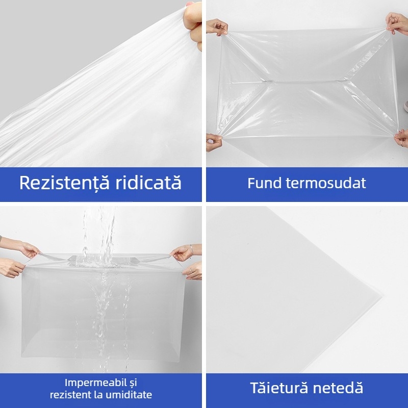 Sac intern din plastic albastru îngroșat, pentru carton, husă antipraf pentru echipamente mari, personalizare în mai multe dimensiuni